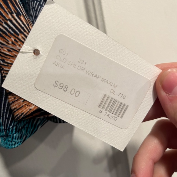 Veronica M navy floral wrap dress - Picture 4 of 5